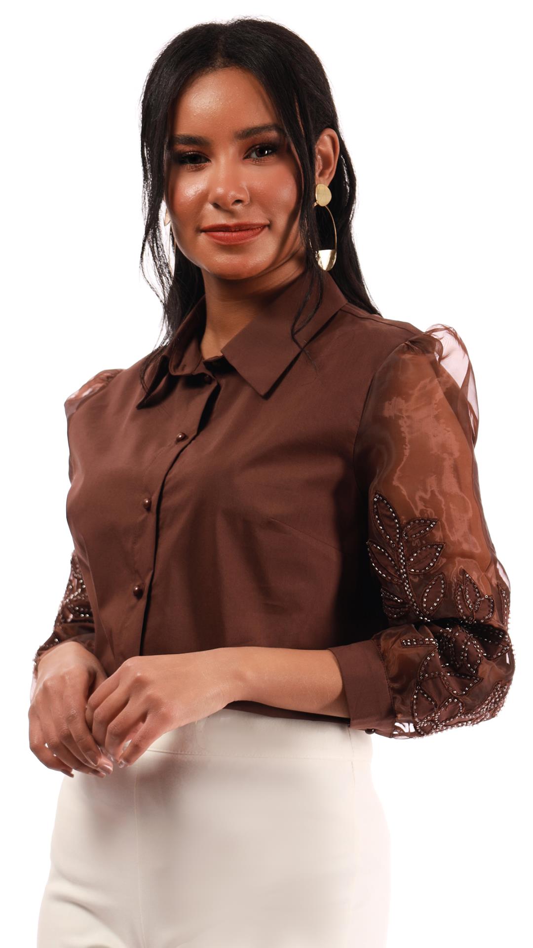 Chiffon sleeve shirt 