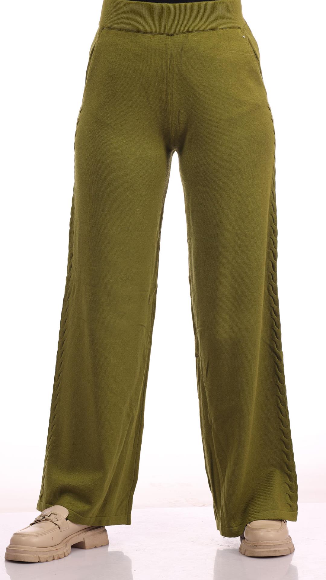 Side decoration wool trousers 