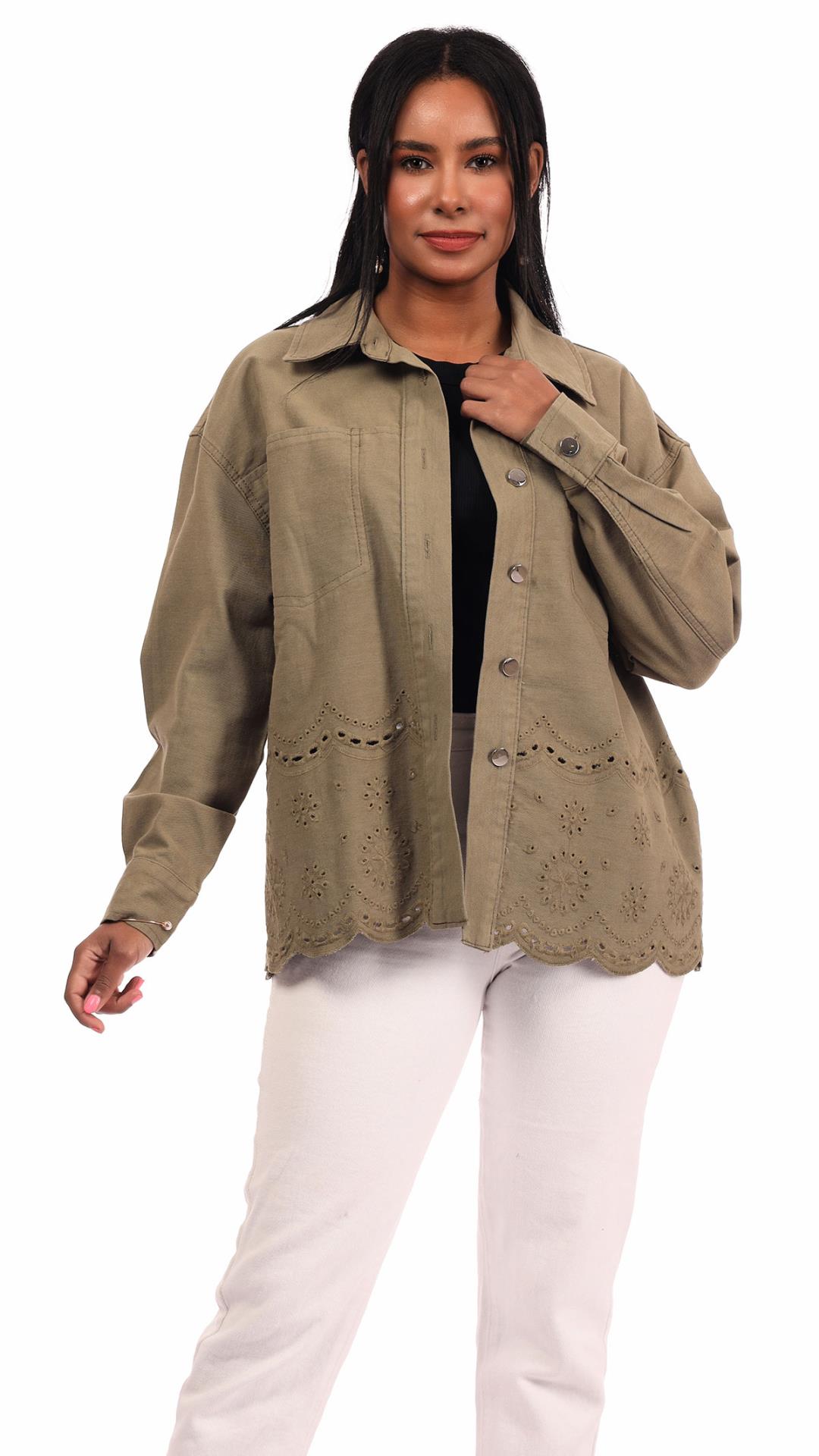 Linen jacket with design 