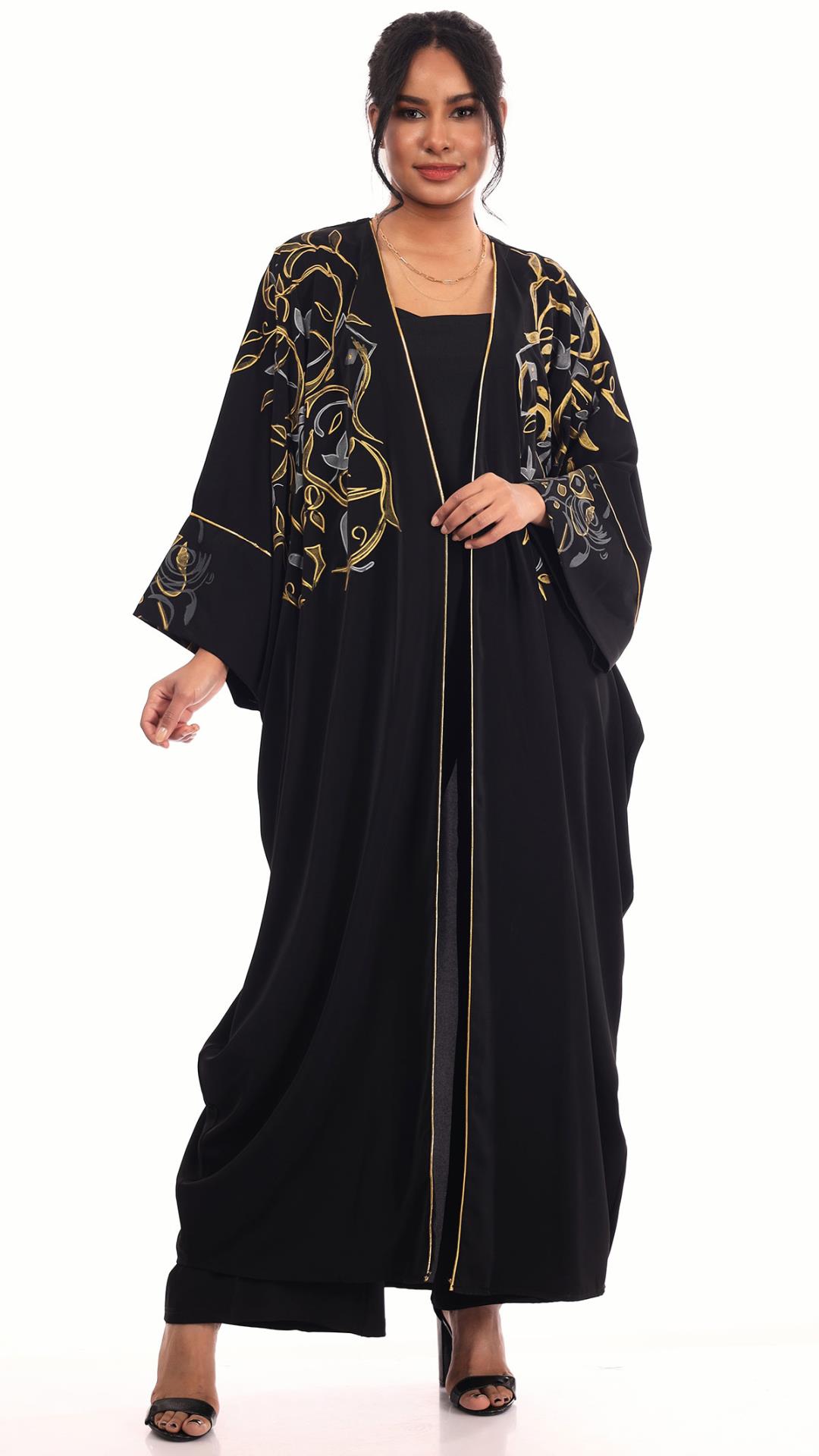 Midnight Bloom Abaya