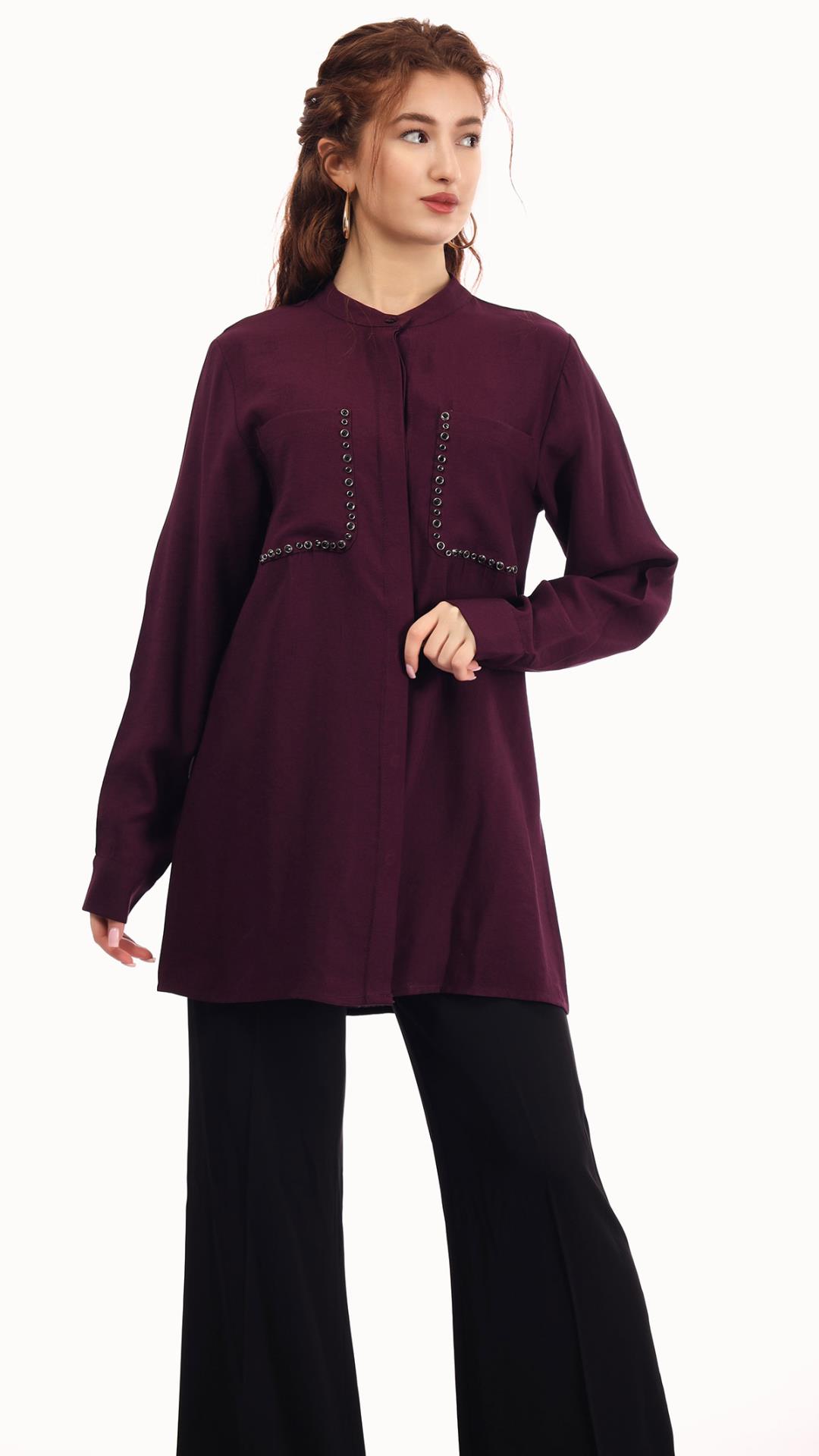 Oversized Shirt with Front Pockets